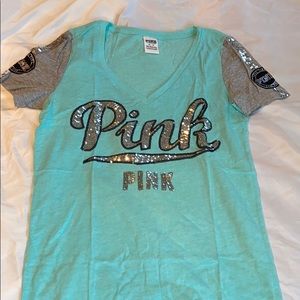 Victoria secret pink bling t shirt xs